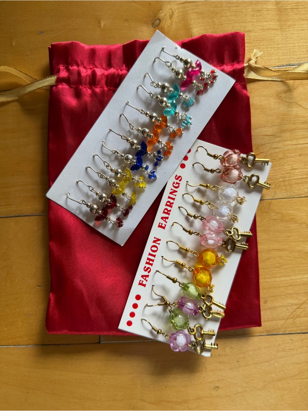Fashion Earrings Multicolor Key Charm Drop Earrings